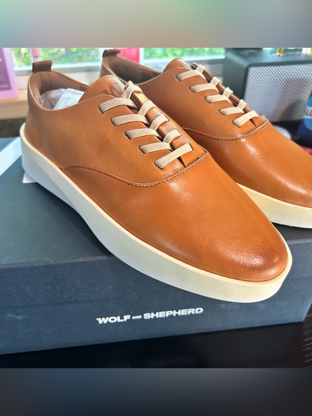 NIB Wolf & Shepherd Men's 5.5 Italian Leather Shoes Sneakers Formal/ Casual
